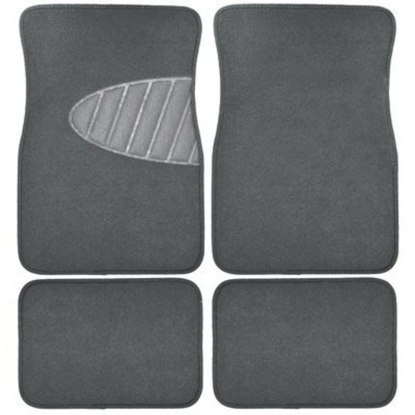 Custom Accessories 4Pc Gry Carpet Flr Mat 78915